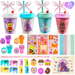 AYGXU valentines stationery mug with macaroon color lids for classroom use