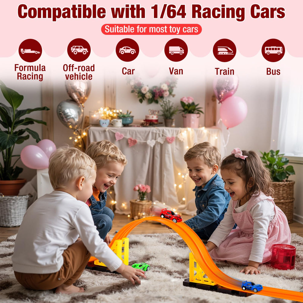 Aywewii flex-track loop section in action for imaginative play