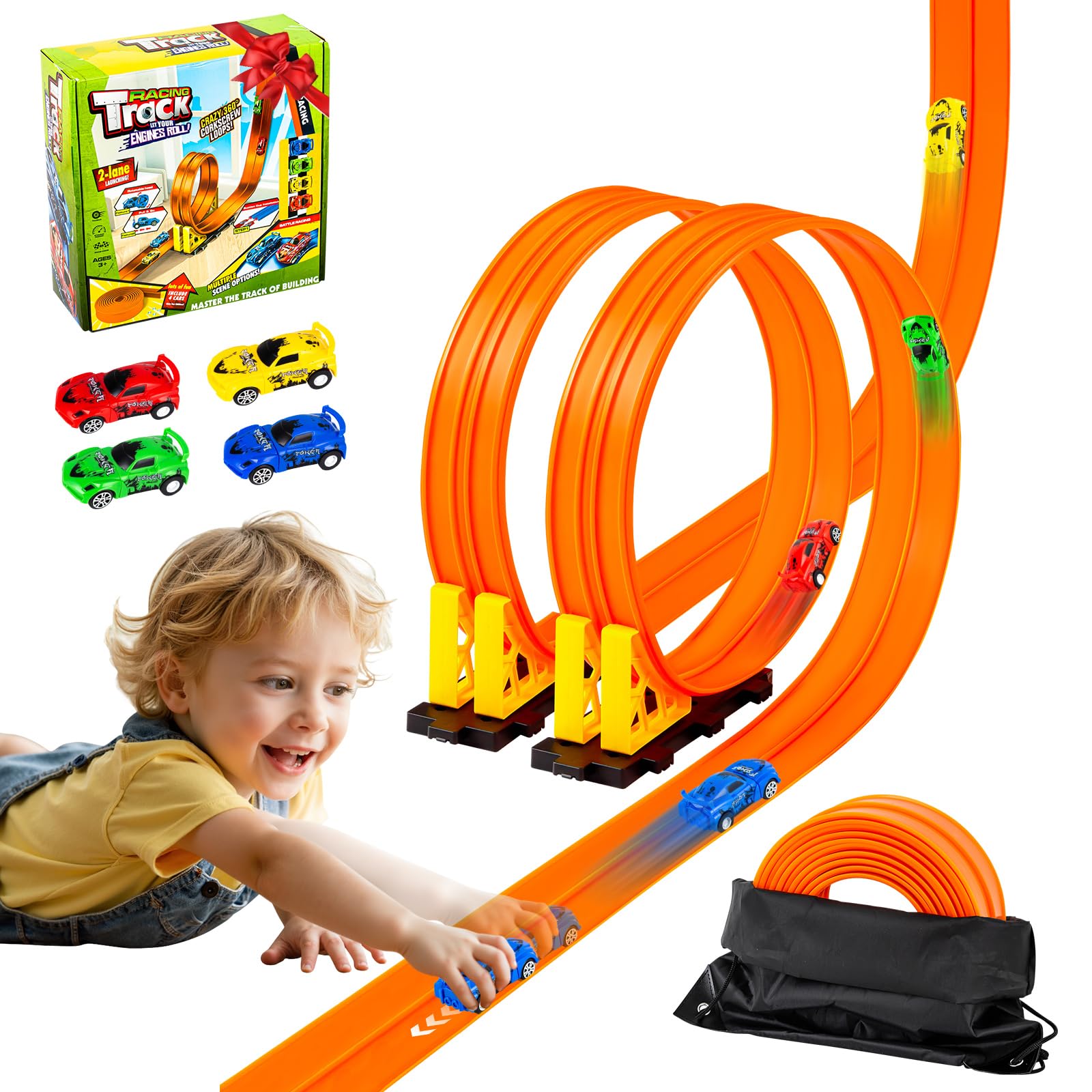 Aywewii flex-track suction grip on a window enabling creative play
