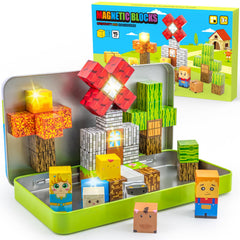Aywewii magnetic blocks 45 pcs travel case featuring colorful pieces for on-the-go learning.