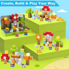 Aywewii portable tin box with pieces keeps play organized while traveling.