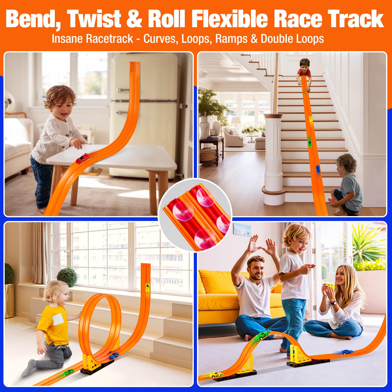 Aywewii track base connectors ready to join flexible sections