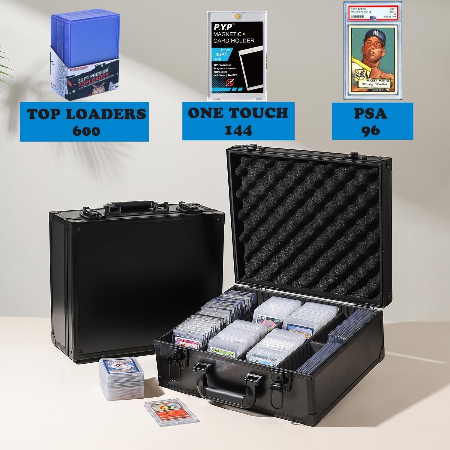 Azamou storage box supports 600+ toploaders for growing collections.