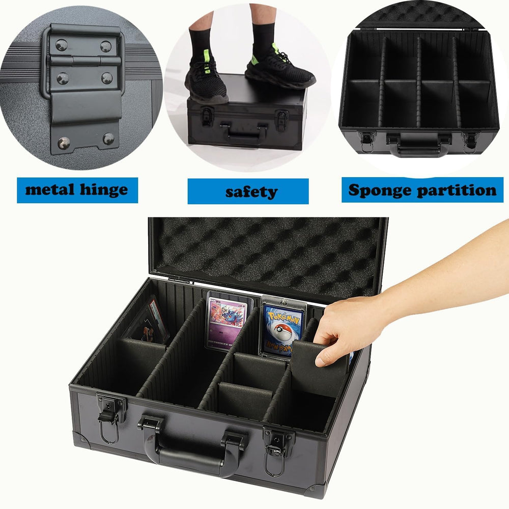 Azamou interior cushions protect PSA graded cards and edges.