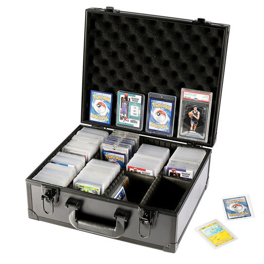 Azamou Toploaders Storage Box opening view shows quick access to 3x4 toploaders.