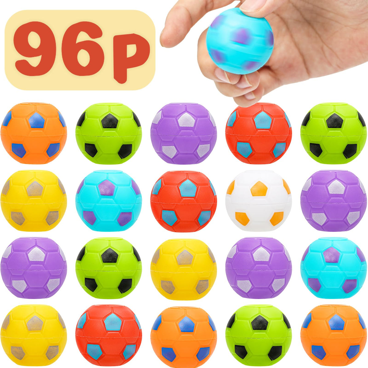 AZEN mini soccer ball fidget spinner in bright colors for party favors