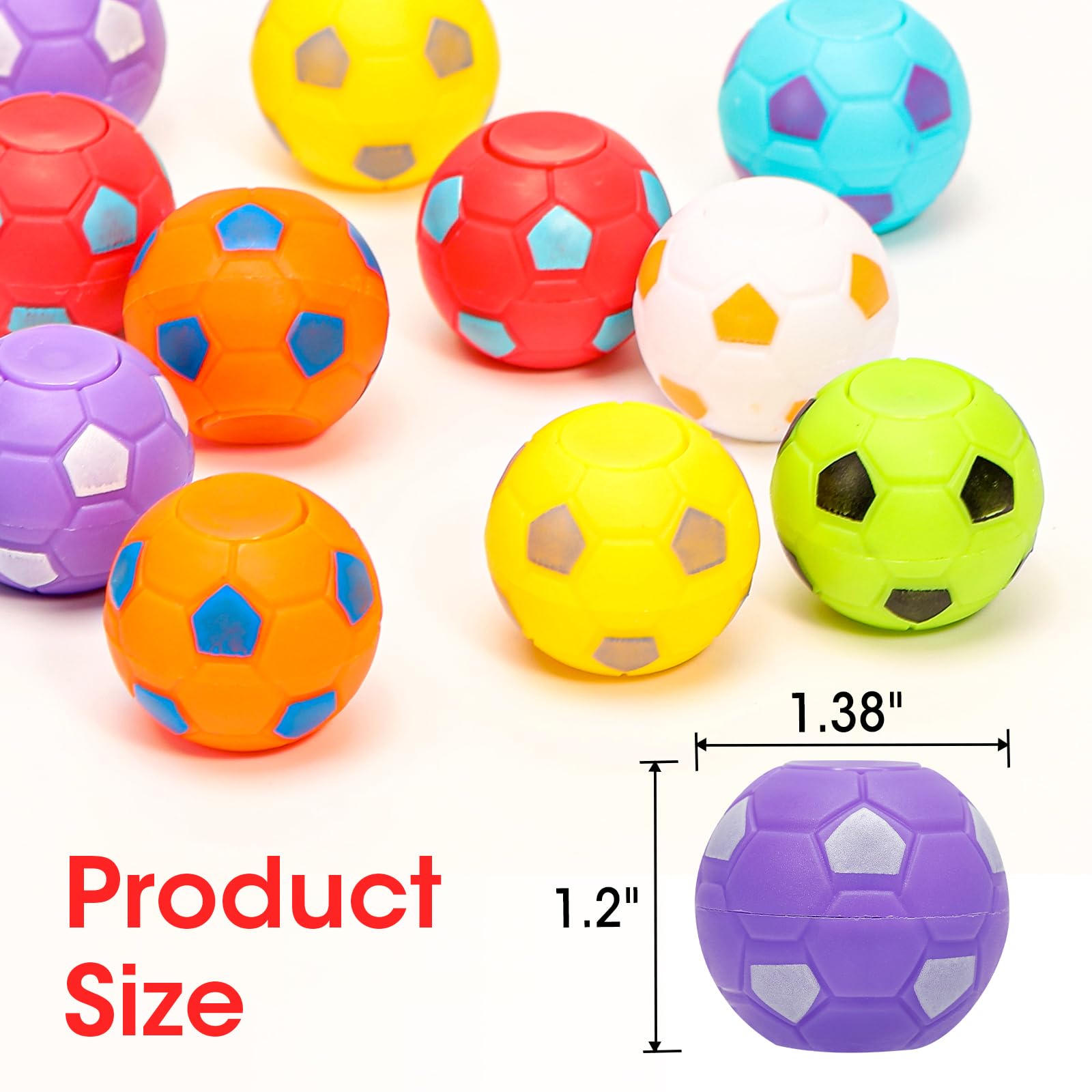 AZEN colorful soccer ball spinner supports quick stress-relief moments