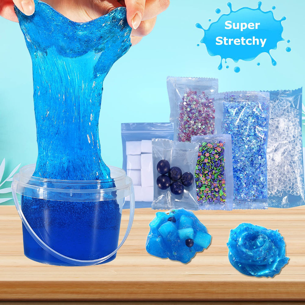 Azeperoy jelly slime with glittery crunch texture for satisfying sensory crackles.