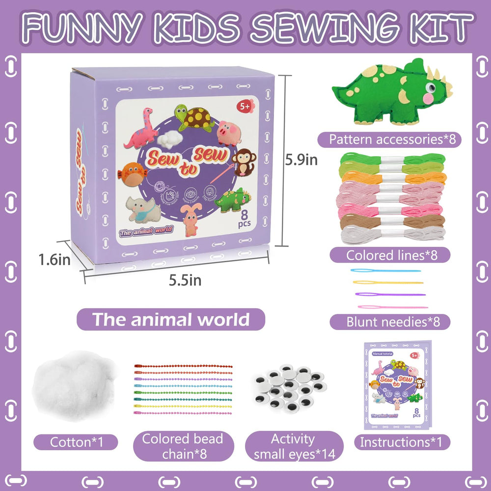 AzReference dinosaur sewing project for kids with easy felt shapes