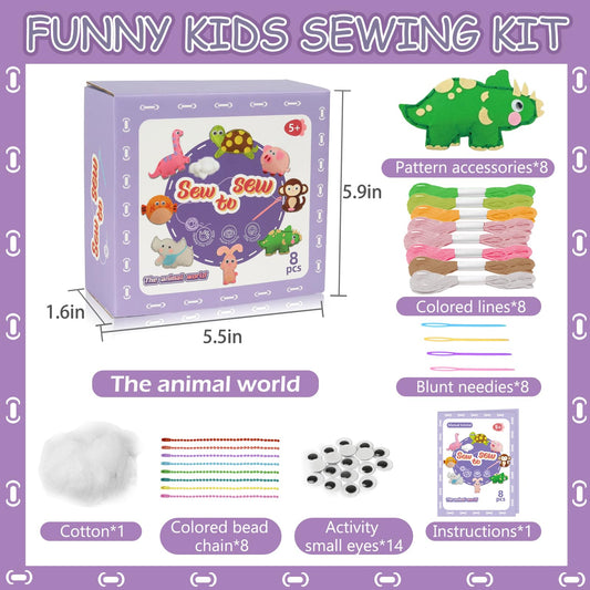 AzReference dinosaur sewing project for kids with easy felt shapes