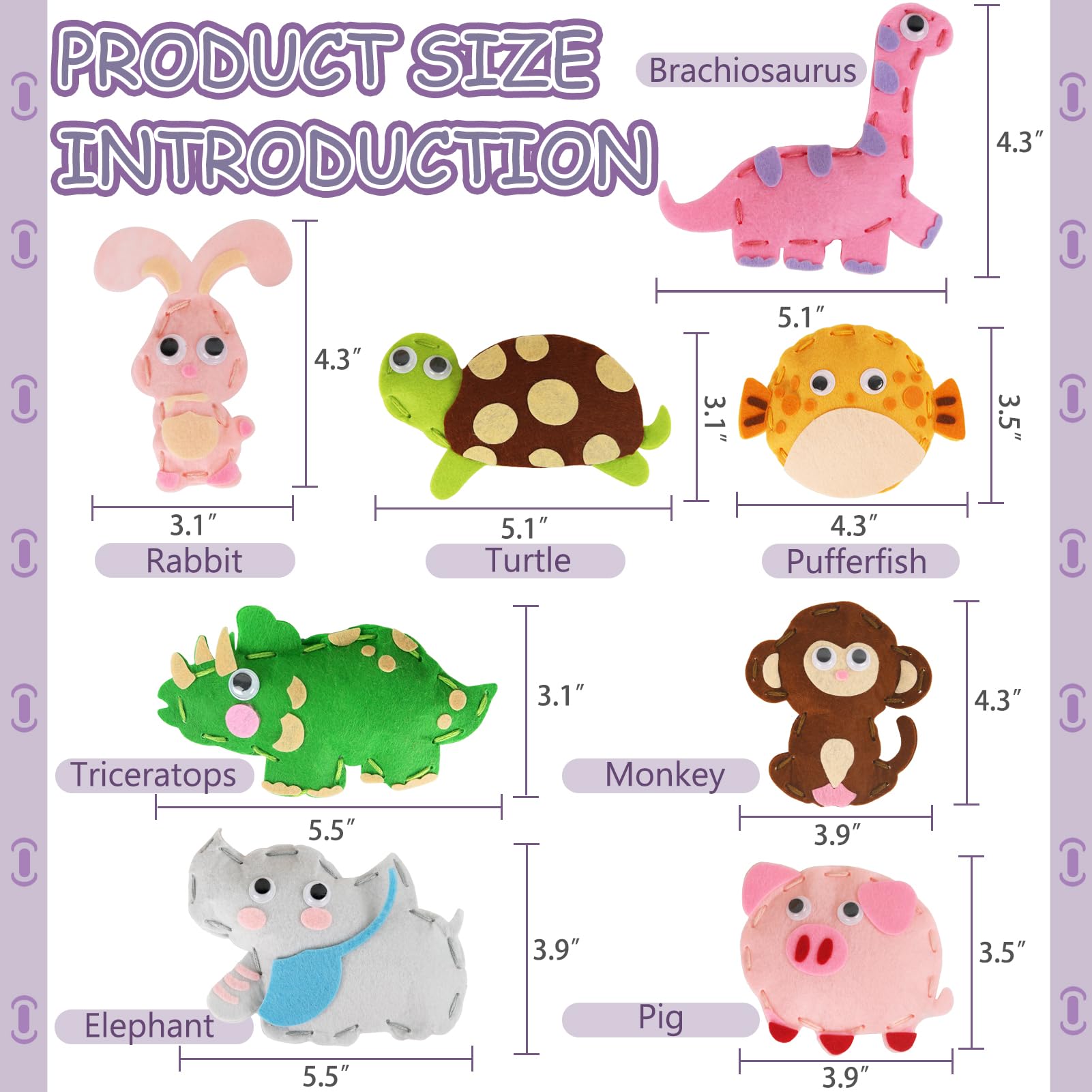 AzReference soft felt materials for durable kid crafts