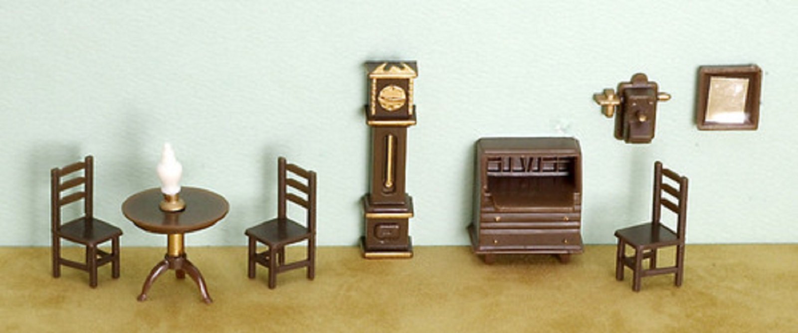 Aztec Imports dollhouse living room set 1:48 scale for detailed miniature displays