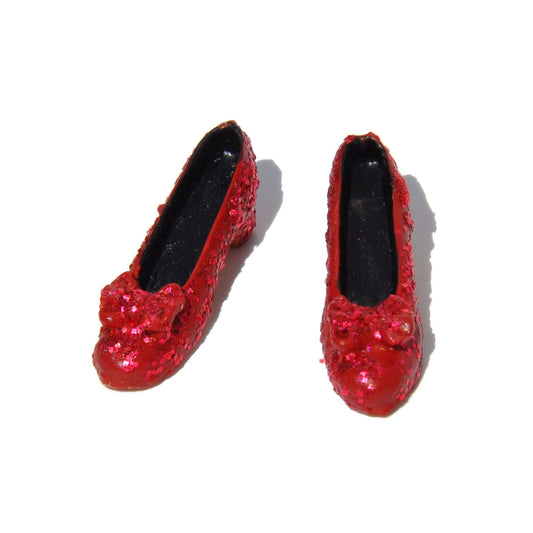 Aztec Imports 1:12 scale ruby slippers dollhouse miniature for dioramas and displays.