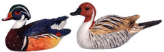 Aztec Imports 1:12 scale duck decoys add realistic pond scene detail to dollhouses.