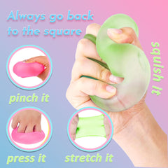 Azurphoric stress cube packaging, compact starter set for sensory play