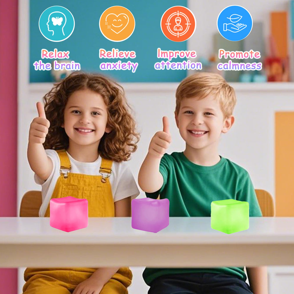 Azurphoric stress cube pink side, discreet sensory tool for travel