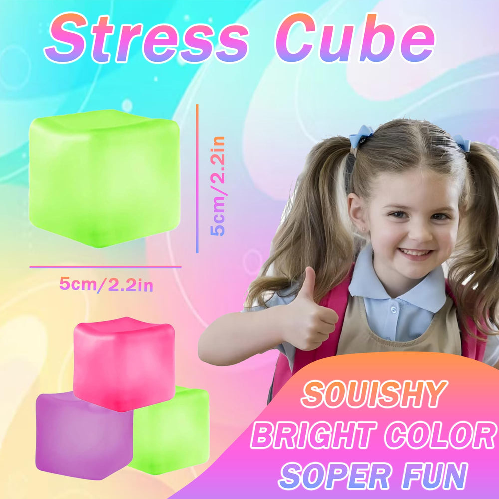 Azurphoric stress cube purple closeup, soft gel core for smooth squish
