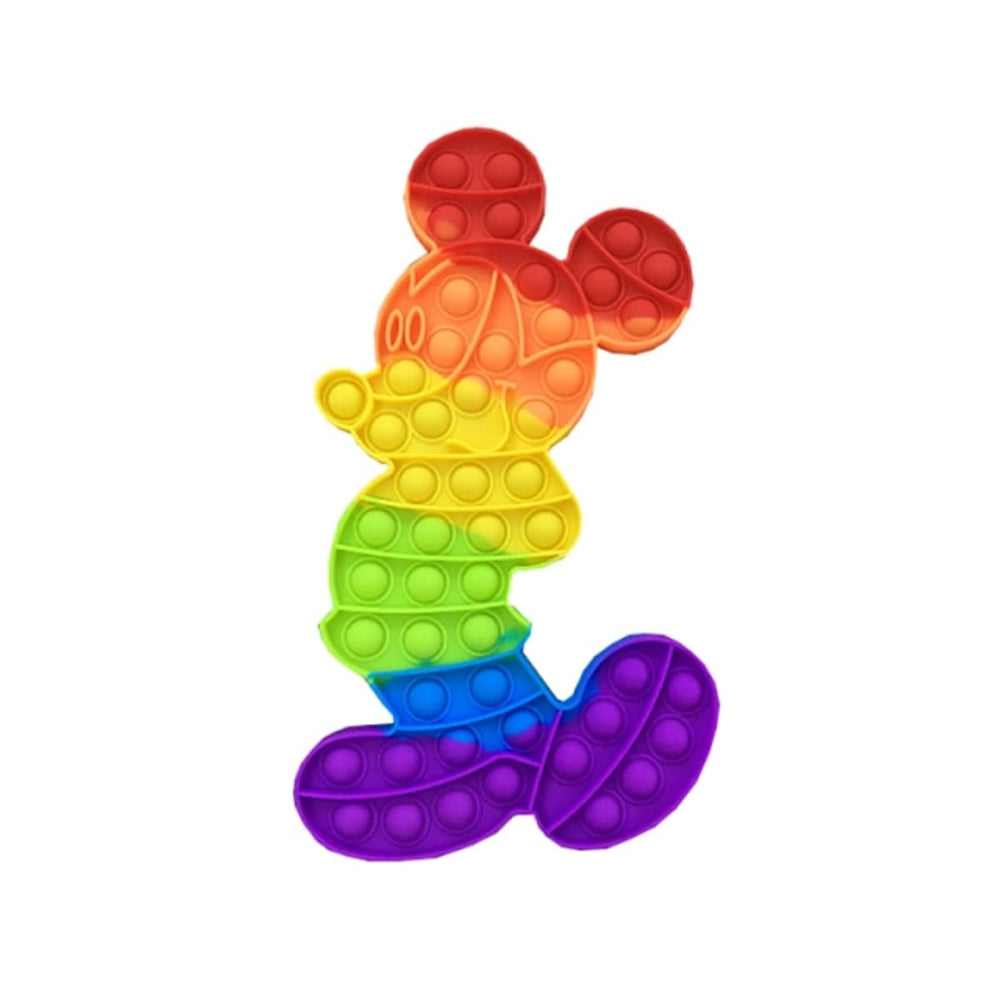 Azsure Lifestyle large sensory silicone pop it rainbow mouse for tactile play and focus