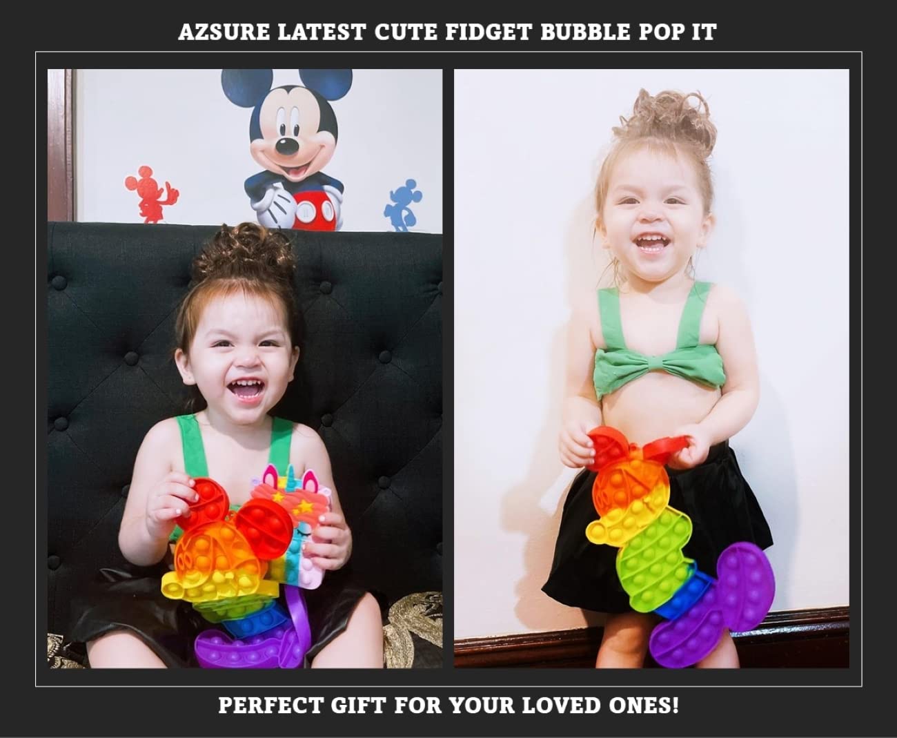 Azsure Lifestyle rainbow colors closeup highlights durable, washable silicone for repeated use