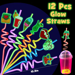 B Bascolor glow straws glow brightly, perfect for neon party sips.