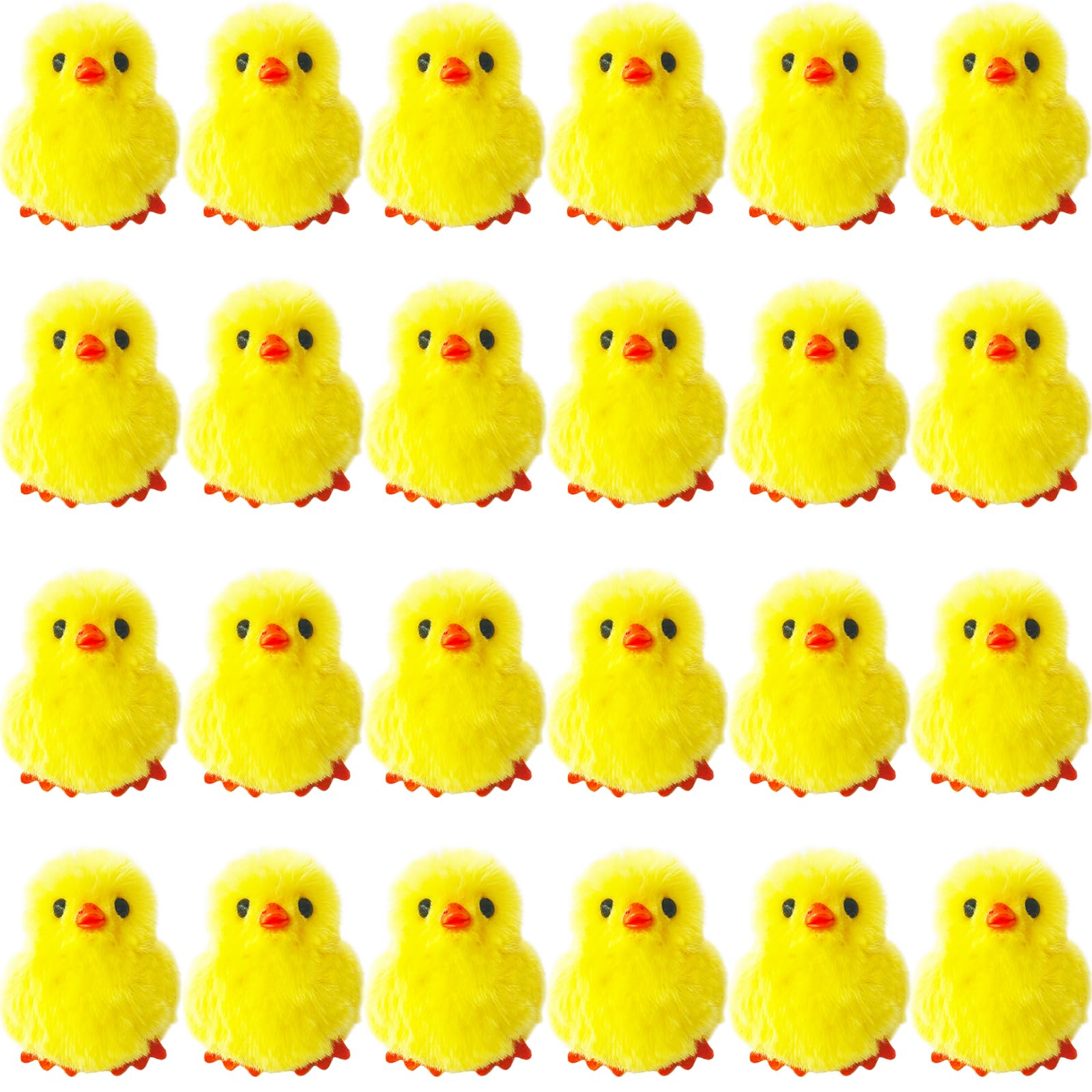 Baaxxango Easter fluffy chicks 24-pack for charming seasonal decorations.