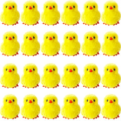 Baaxxango Easter fluffy chicks 24-pack for charming seasonal decorations.