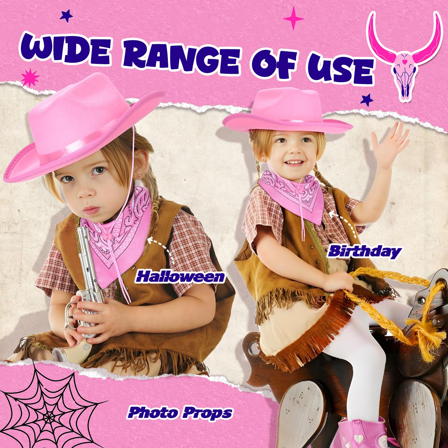 Babelshar hat and bandana on child showcase playful western vibe.