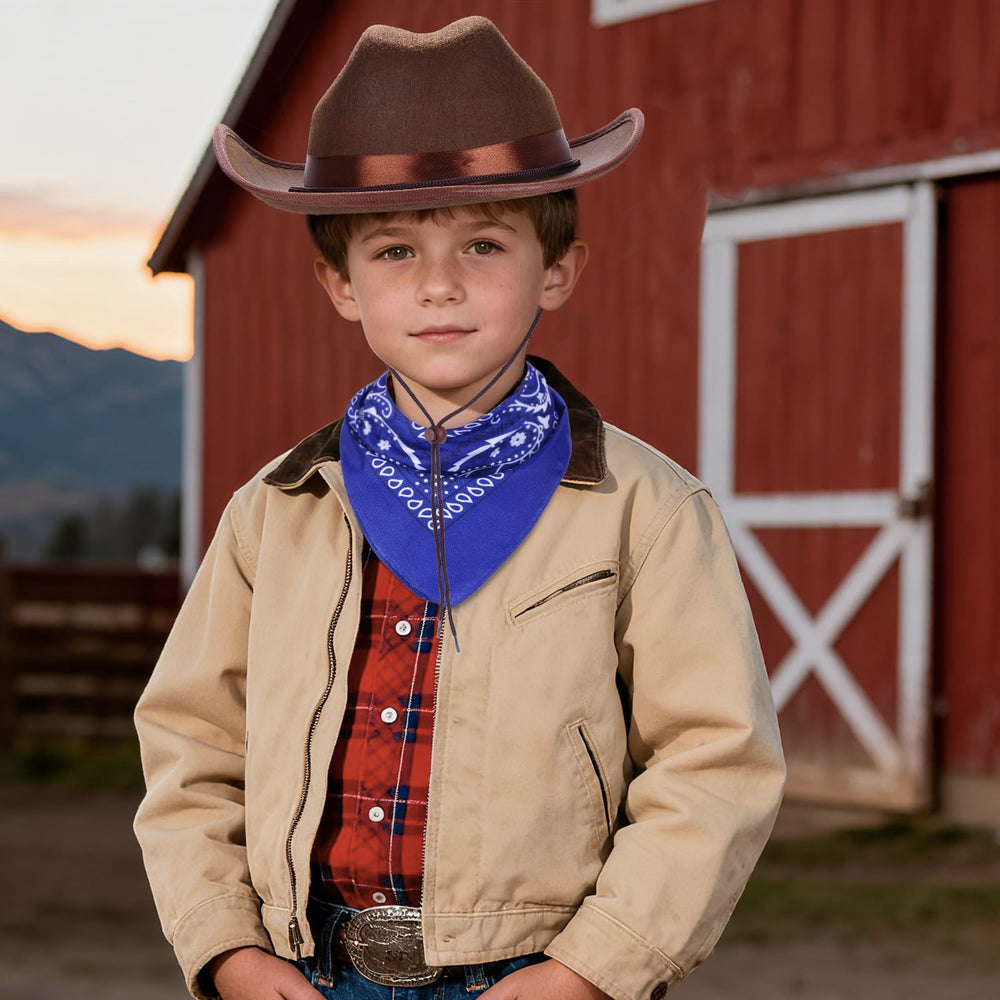 Babelshar hat and bandana set combining classic Western style for daily dress-up