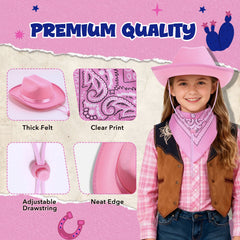 Babelshar kids western costume set pairs hat and bandana for dress-up.