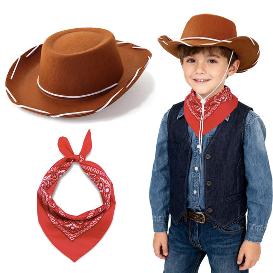 Babelshar toddler cowboy hat with curved brim for classic Western style and sun protection.