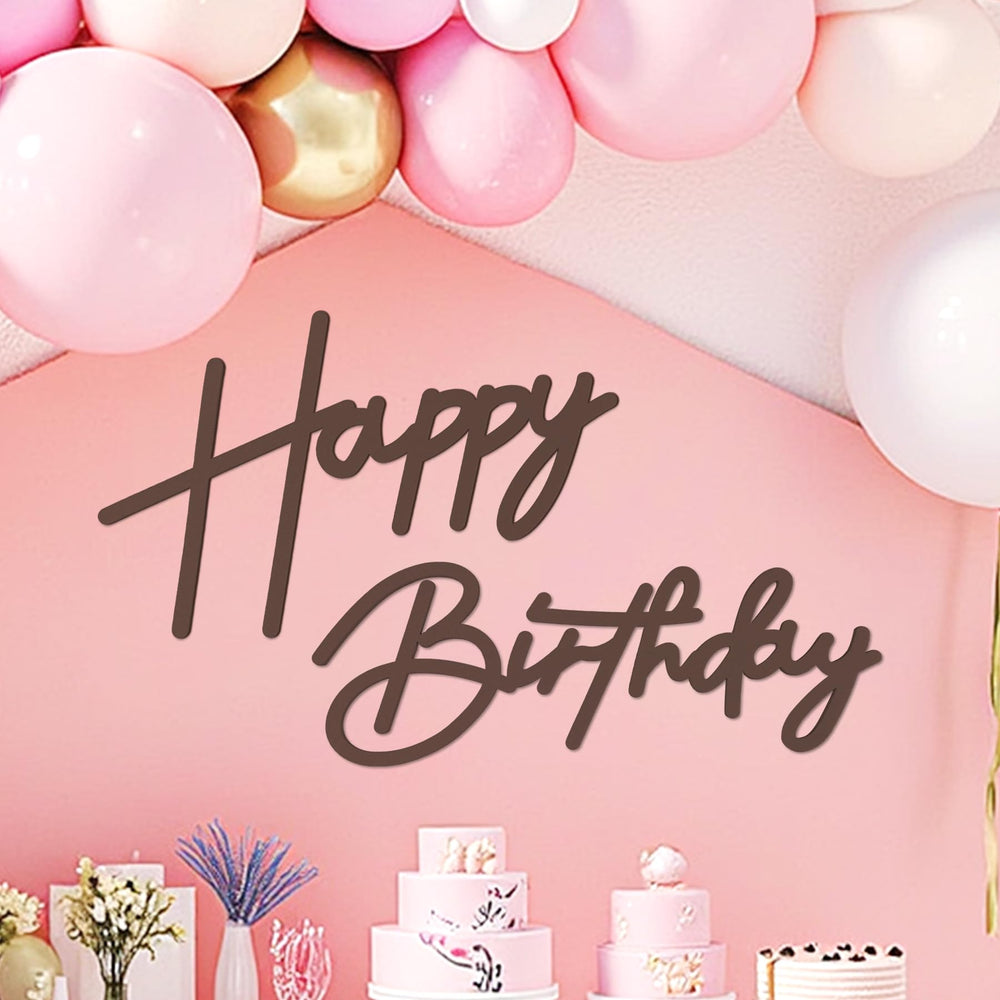 Babenest brown felt banner close-up shows durable, fade-resistant material for lasting party decor.