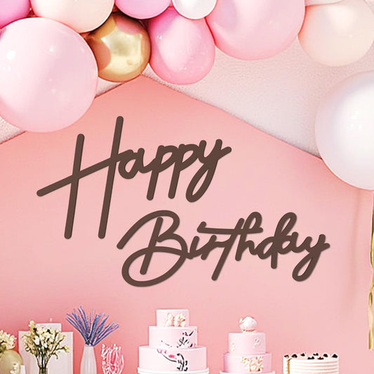 Babenest brown felt banner close-up shows durable, fade-resistant material for lasting party decor.