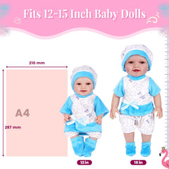 BABESIDE 12-15inch doll clothes set with varied styles for dolls