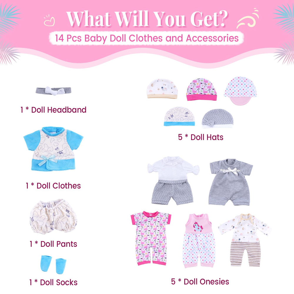 BABESIDE 12-15inch doll pants for cozy layered looks