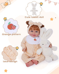 BABESIDE doll clothes onesie clearly fits 17-22 inch dolls for easy dressing