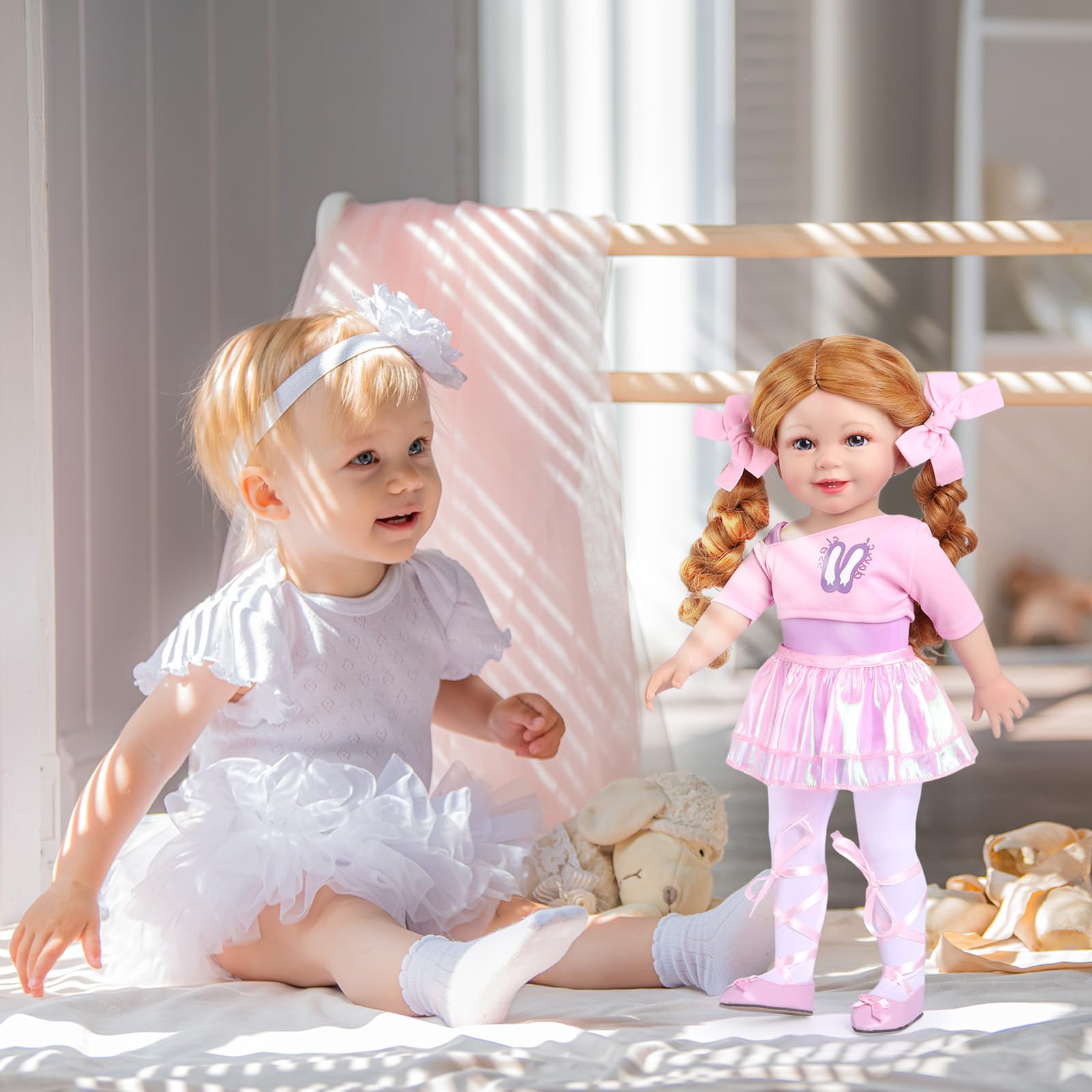 BABESIDE 18-inch doll blue eyes detail for lifelike play