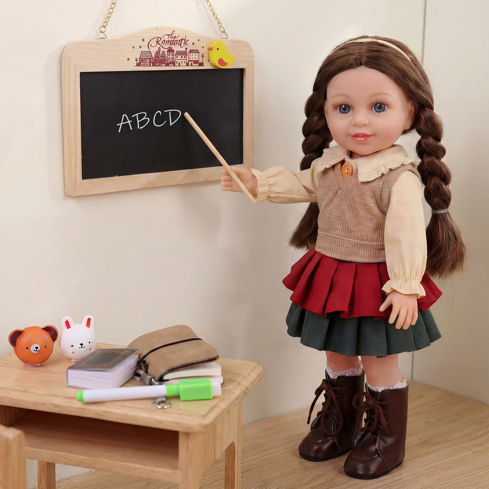 BABESIDE American realistic 16-inch doll girl, classroom-ready for imaginative storytelling and role play