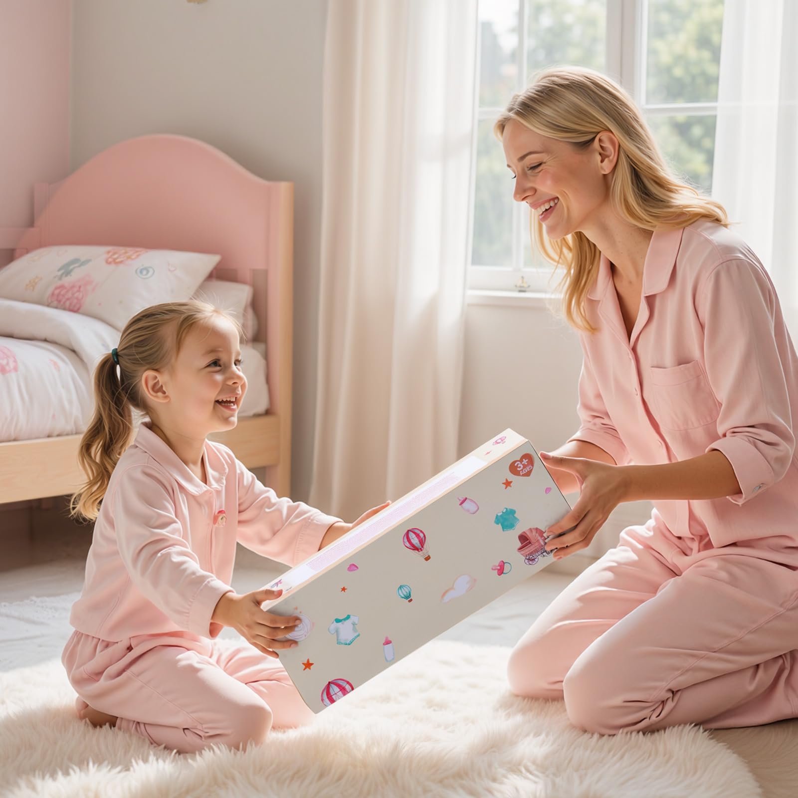 BABESIDE doll bassinet shown for portable storage and cozy display