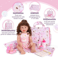 BABESIDE doll blanket in soft fabric for cozy pretend play.
