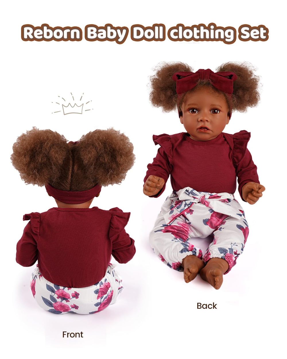 BABESIDE reborn doll clothes designed to fit 17-22 inch dolls