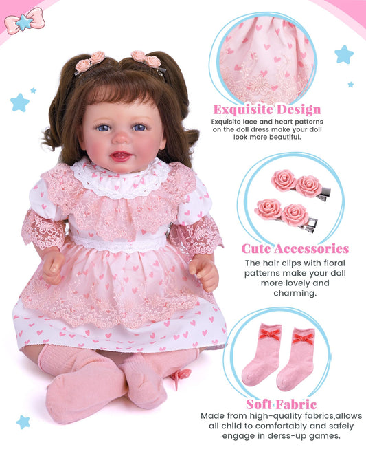 BABESIDE pink diaper accessory, quick-change realism for reborn dolls