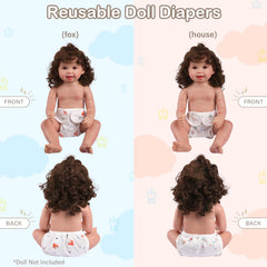 BABESIDE 17-24 inch doll diaper, durable and quick-changes friendly.
