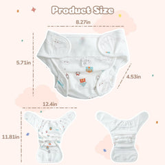 BABESIDE house-pattern doll diaper for 17-24 inch dolls, versatile styling.