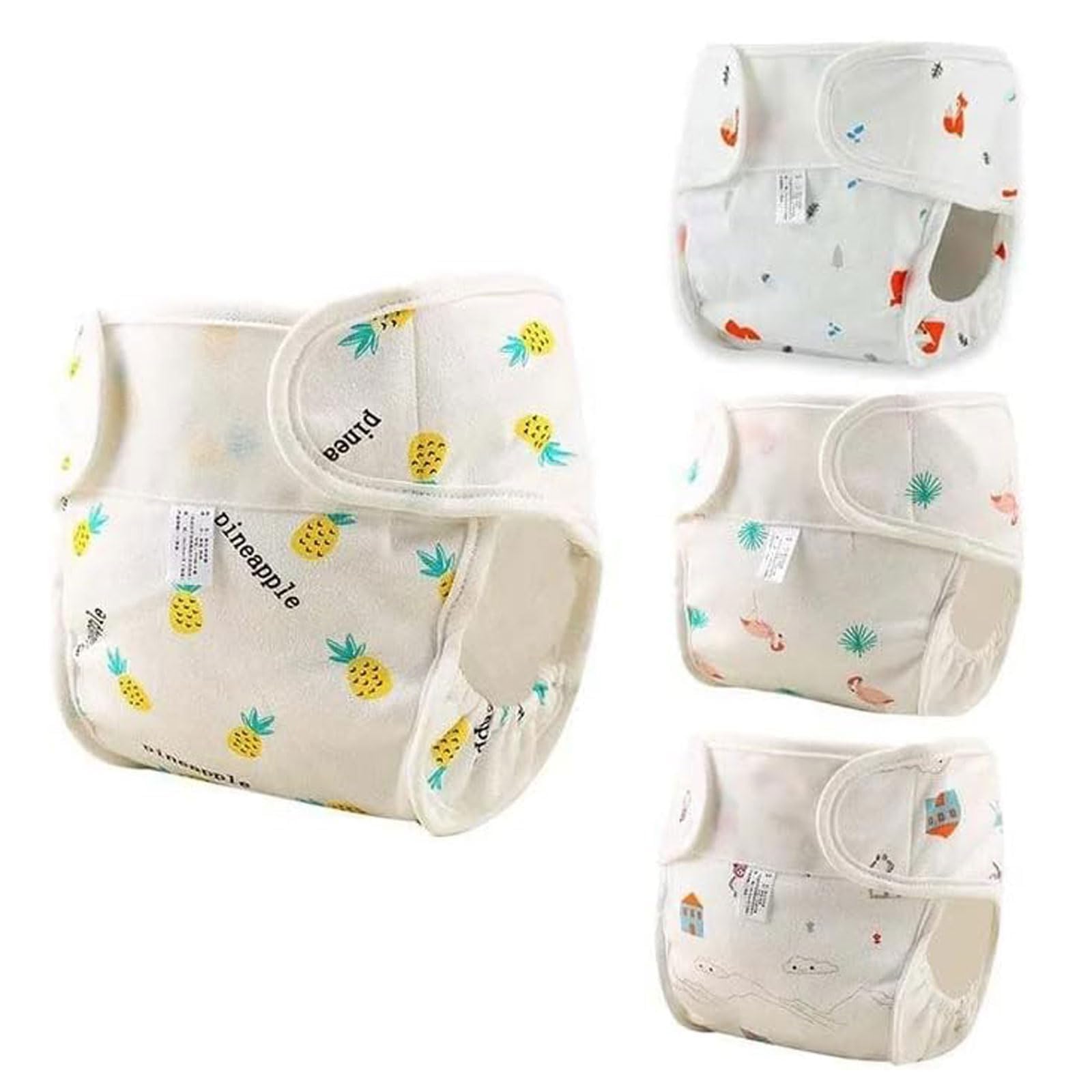 BABESIDE pineapple-pattern doll diaper for 17-24 inch dolls, easy to mix and match outfits.