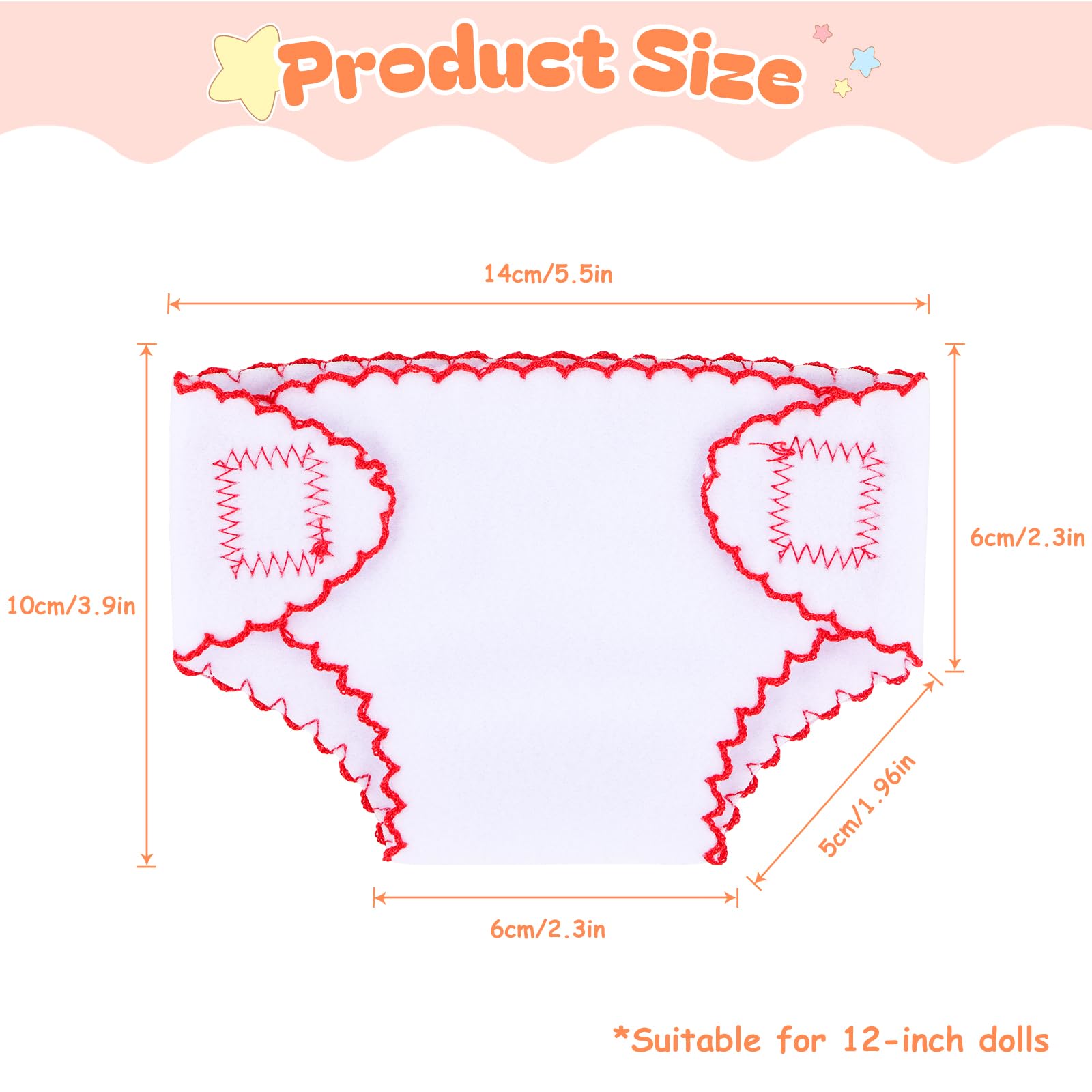 Reusable and washable BABESIDE doll diapers made from durable materials