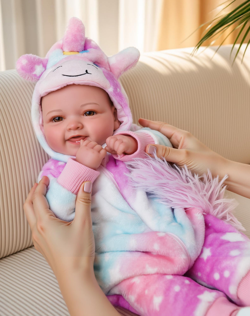 BABESIDE baby doll in a playroom setting offering comforting cuddle moments