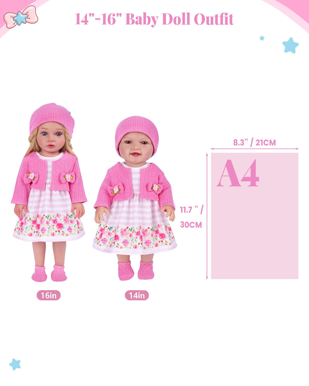 BABESIDE doll socks pack for finishing outfits during playtime