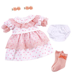 BABESIDE 5-piece dress set for 17-22 inch dolls, ideal for imaginative play.