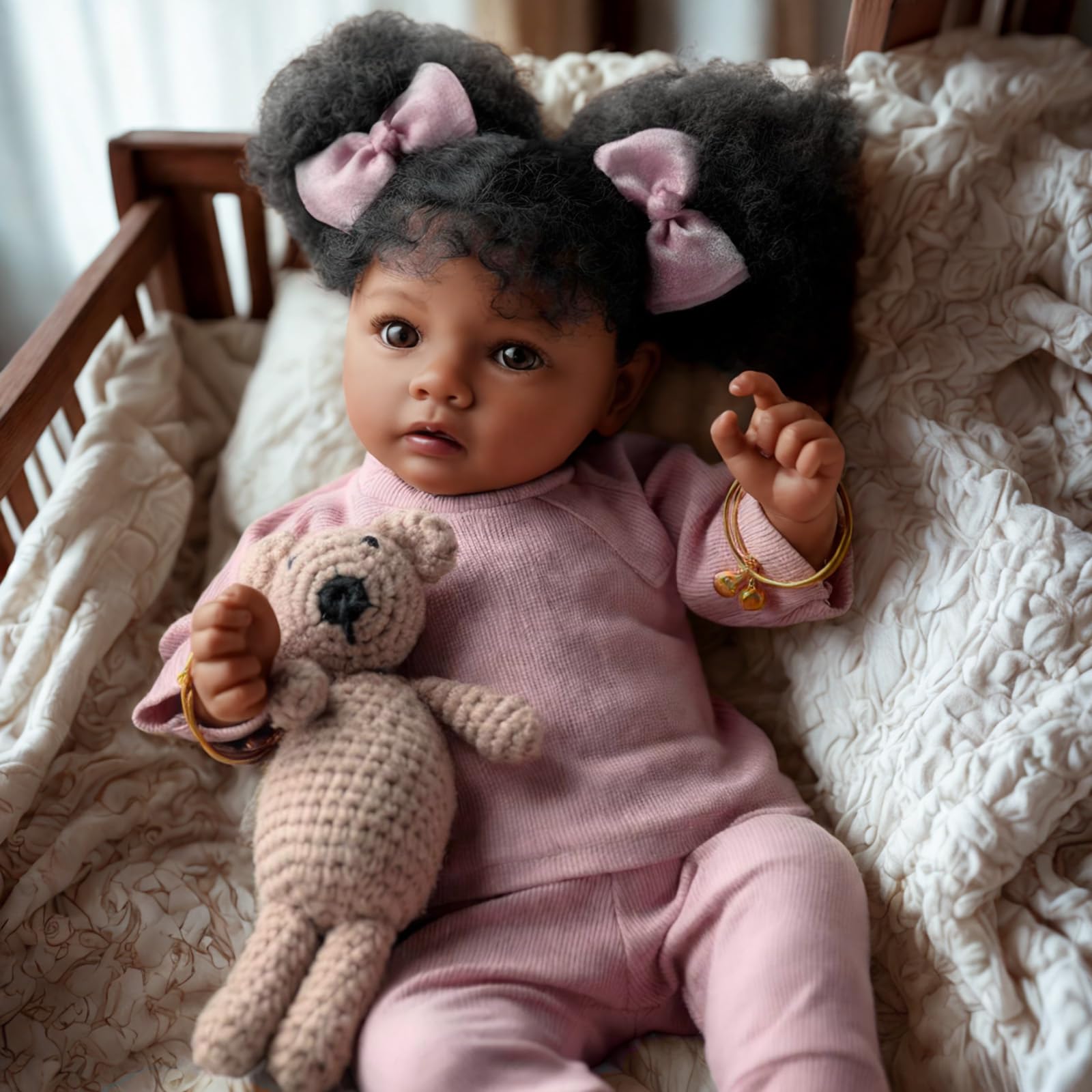 BABESIDE exclusive dress and headband outfit enhances realism and display
