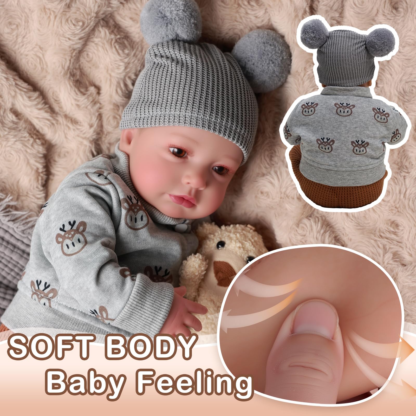 BABESIDE flexible limbs support easy sitting and posing